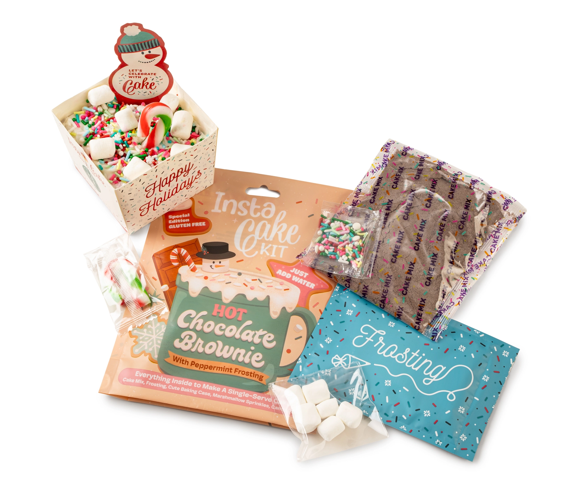 InstaCake Cards InstaCake Cards *GF* Hot Chocolate Brownie Cake Kit w/ Marshmallow Frosting