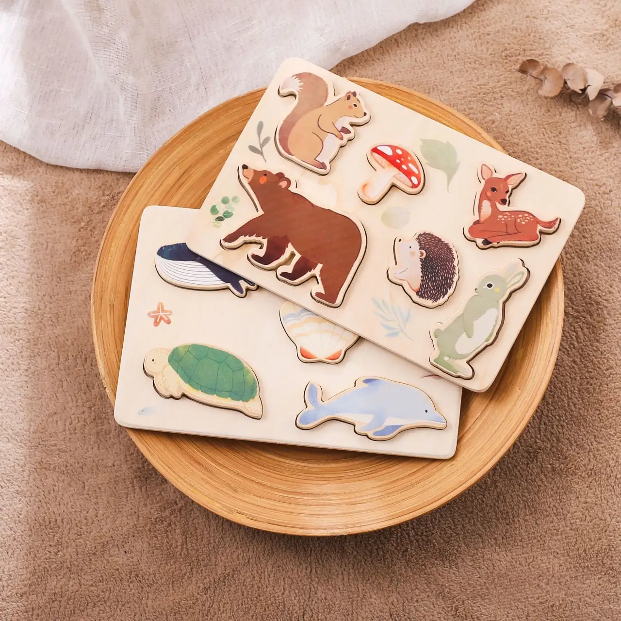 Peaks & Valleys Baby Peaks and Valleys Baby Wooden Puzzle Woodland Friends