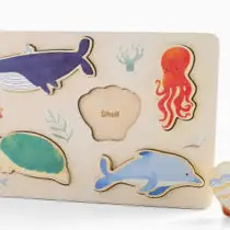 Peaks & Valleys Baby Peaks and Valleys Baby Wooden Puzzle Under the Sea