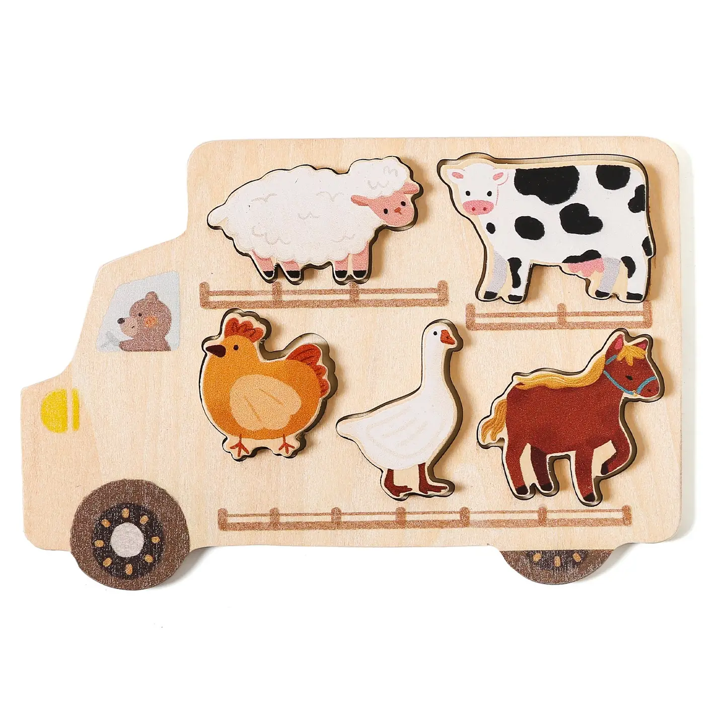 Peaks & Valleys Baby Peaks and Valleys Baby Wooden Puzzle Farm Animals