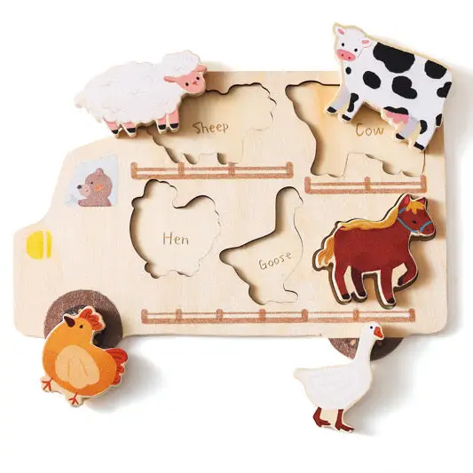 Peaks & Valleys Baby Peaks and Valleys Baby Wooden Puzzle Farm Animals