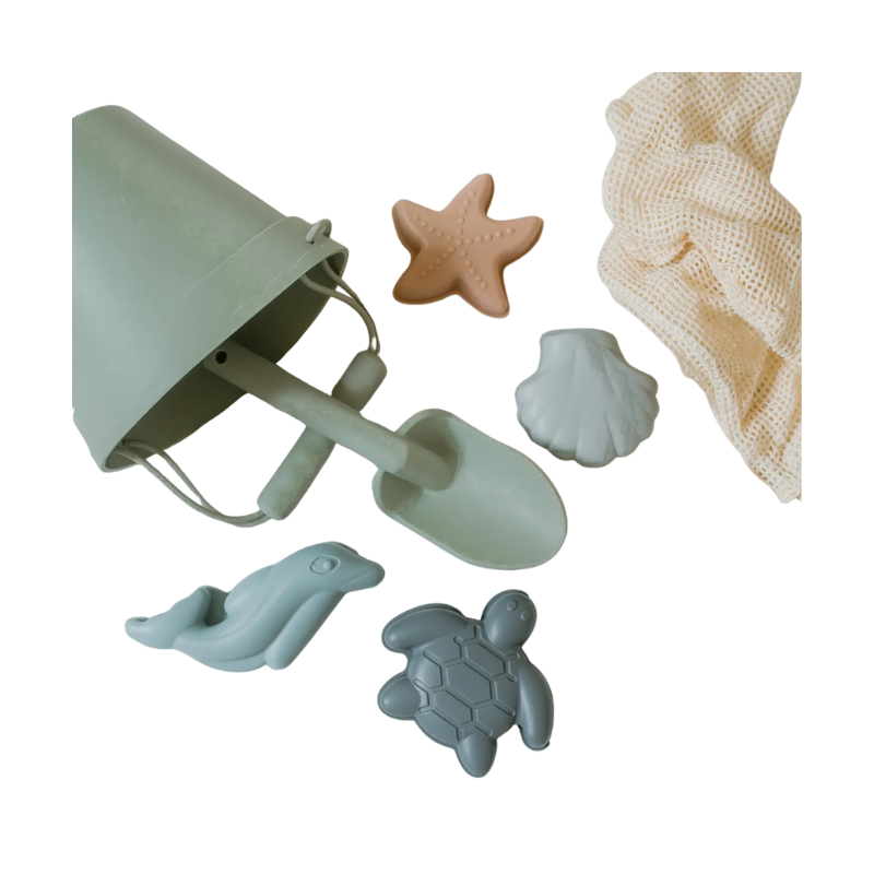 Peaks & Valleys Baby Peaks & Valleys Bucket with Ocean Characters Seafoam