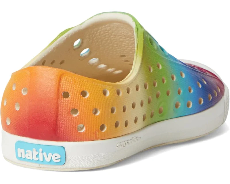 Native Native Jefferson Print Bone White/ Shell White/ Rainbow Gradient