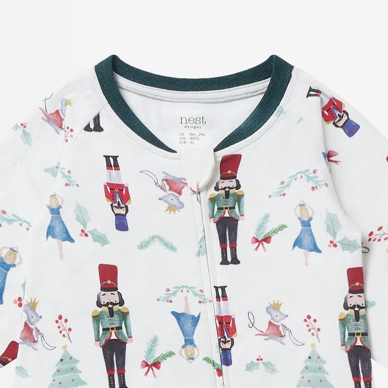 Nest Designs Nest Designs Long Sleeve Footed Sleeper Nutcracker