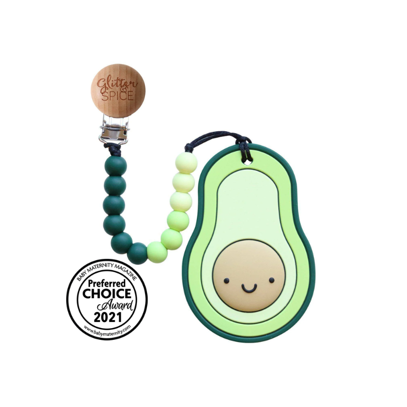 Glitter & Spice Glitter & Spice Teether Avocado