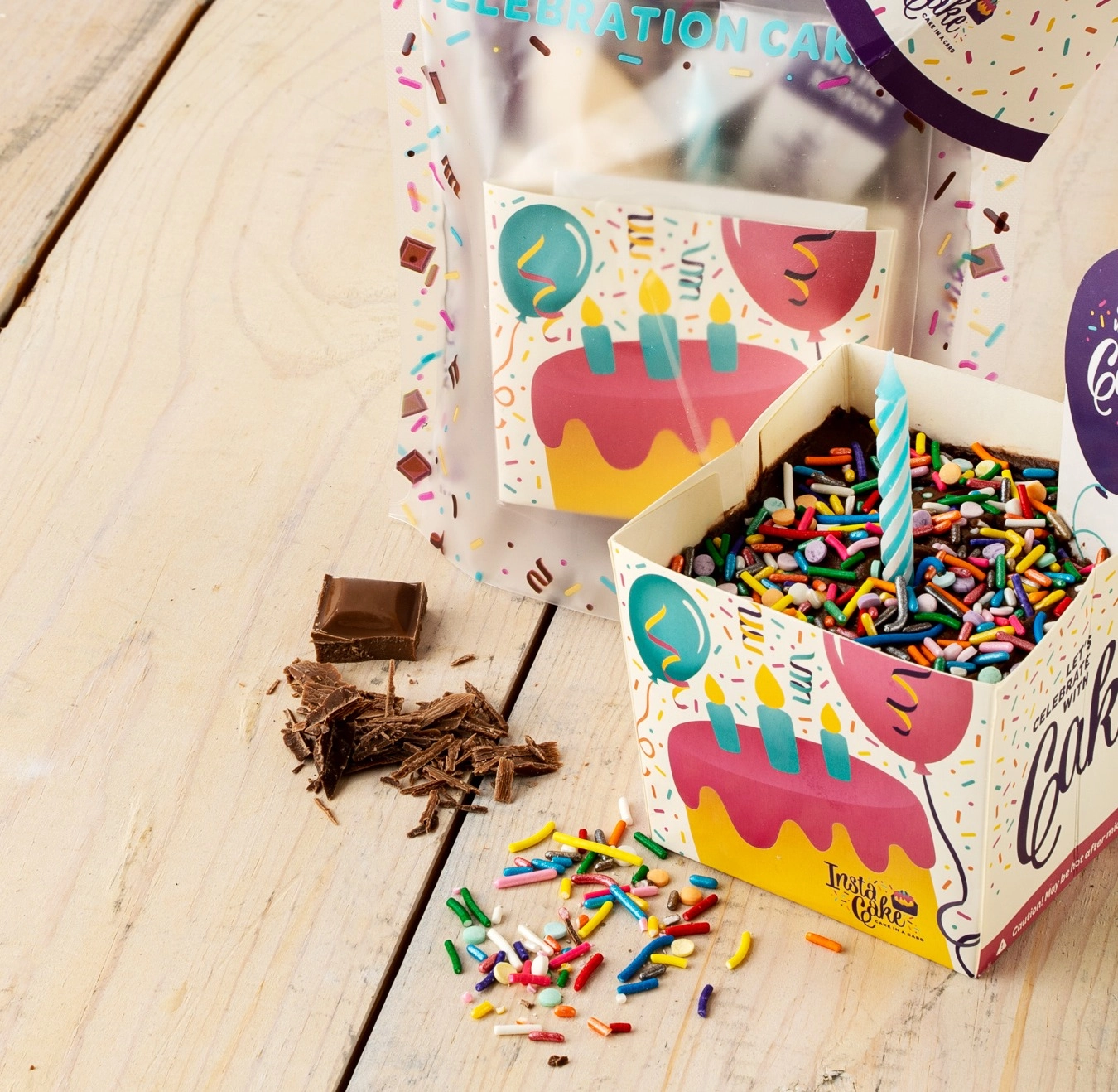 InstaCake Cards InstaCake Cards Celebration Cake Kit Double Chocolate