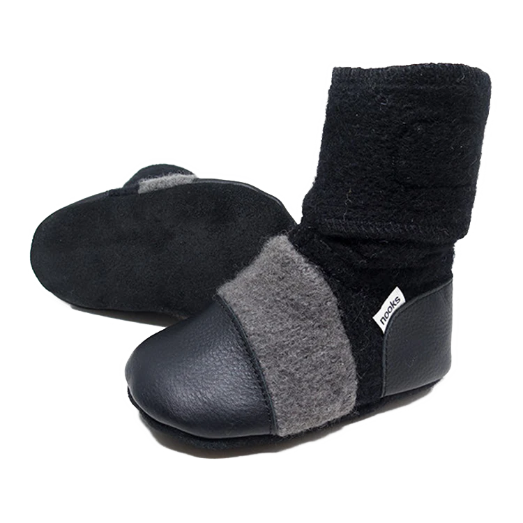Nooks Nooks Felted Wool Booties Eclipse