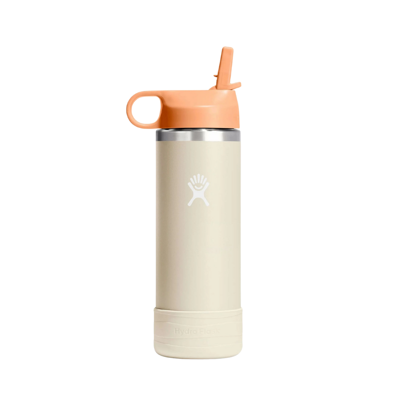 Hydro Flask Hydro Flask 18 Oz Kids Wide Mouth Straw Cap And Boot Coconut