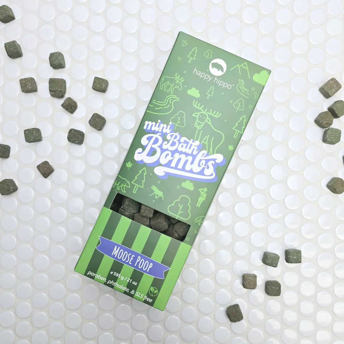 Happy Hippo Bath Happy Hippo Moose Poop Mini Bubble Bombs 595g