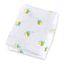 Lulujo Lulujo Muslin Swaddle Bumbling Bee 47" x 47"