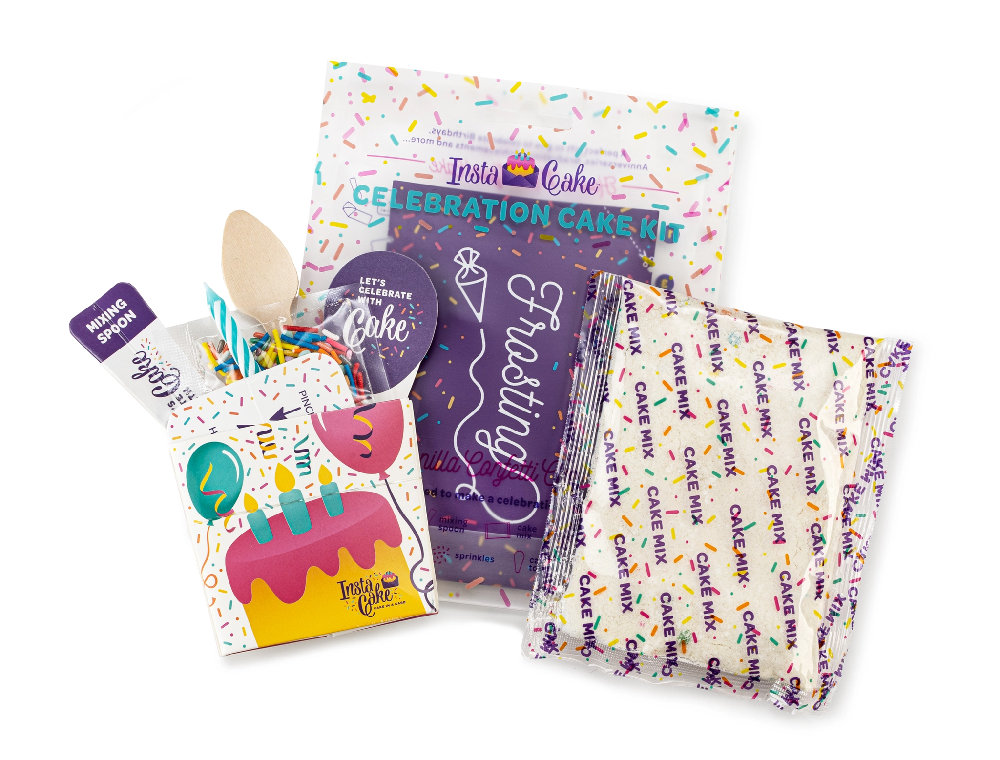 InstaCake Cards InstaCake Cards Celebration Cake Kit Vanilla Confetti