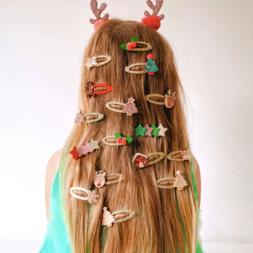 Rockahula Rockahula Christmas Hair Clips Golden Christmas Tree