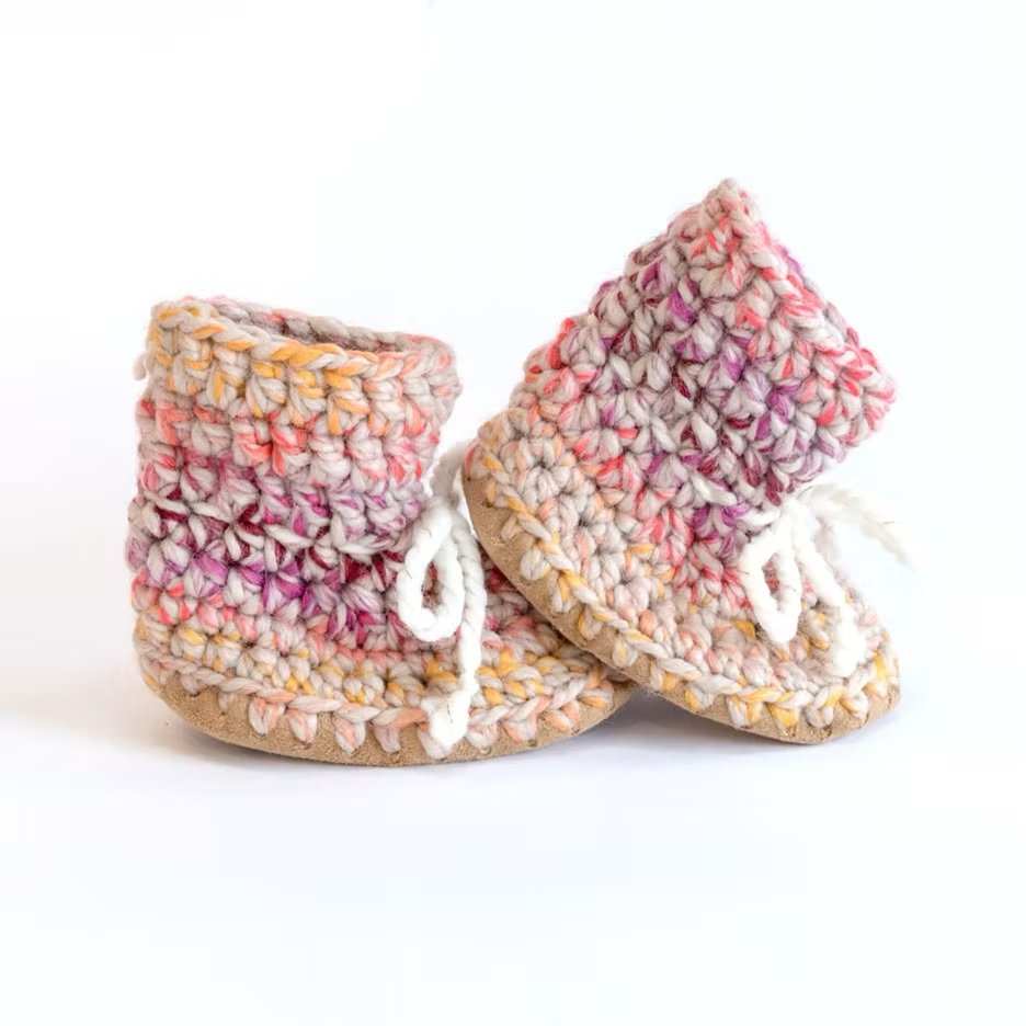 Huddy Buddies Huddy Buddies Handmade Soft Sole Wool Booties