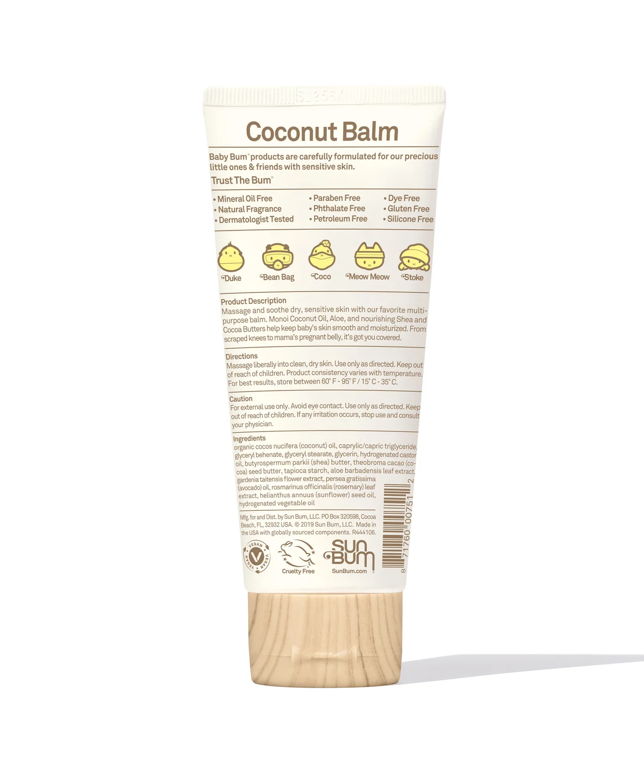 Sun Bum Baby Bum Natural Monai  Balm 3oz