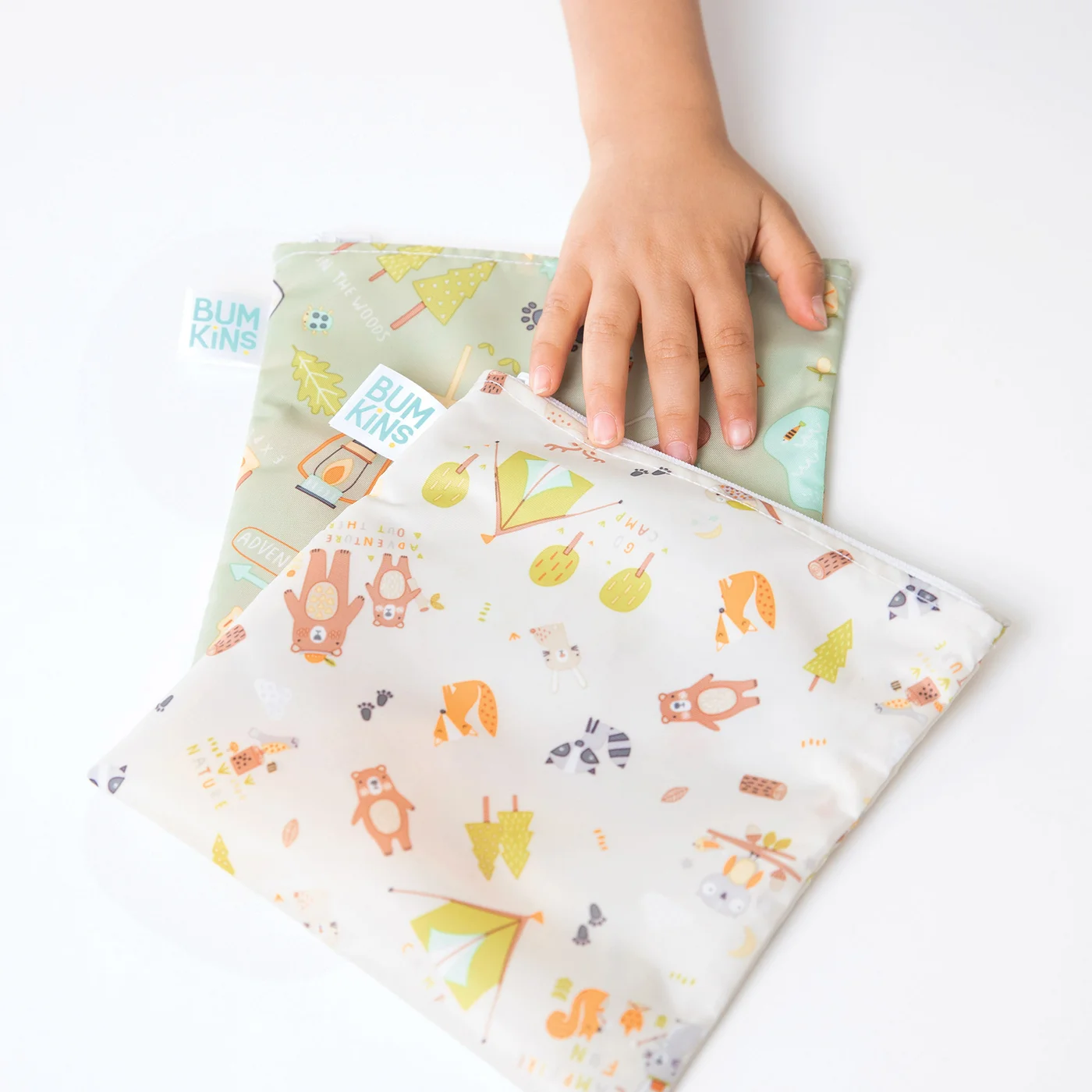 BumKins Bumkins Snack Bag 2pk Happy Campers