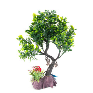 Aqua-Fit Green Juniper Bonsai Plastic Plant 8"