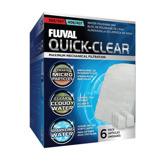 Fluval 307-407 Fine Filter Pad 6 Pack