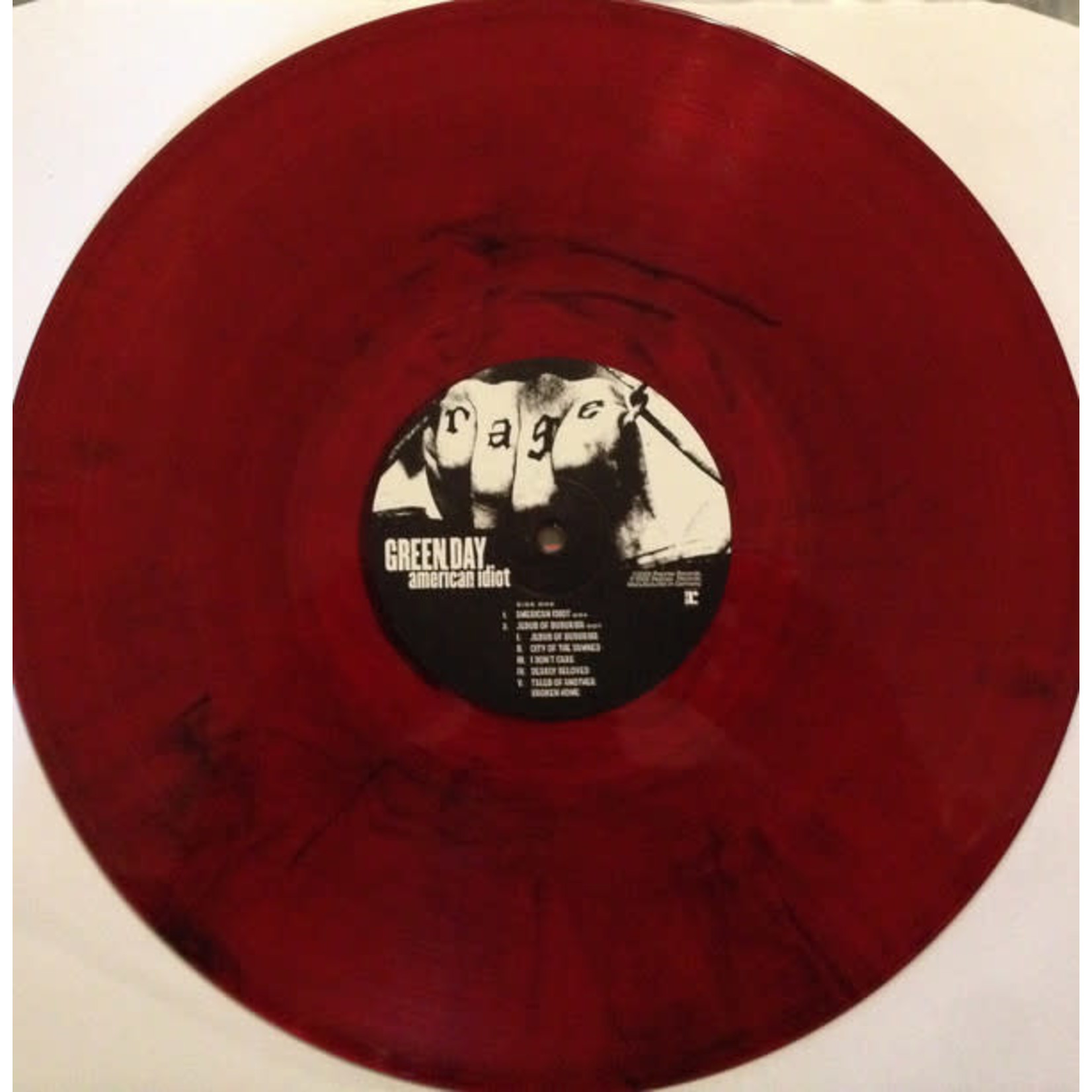 GREEN DAY AMERICAN IDIOT  RED/WHITE VINYL
