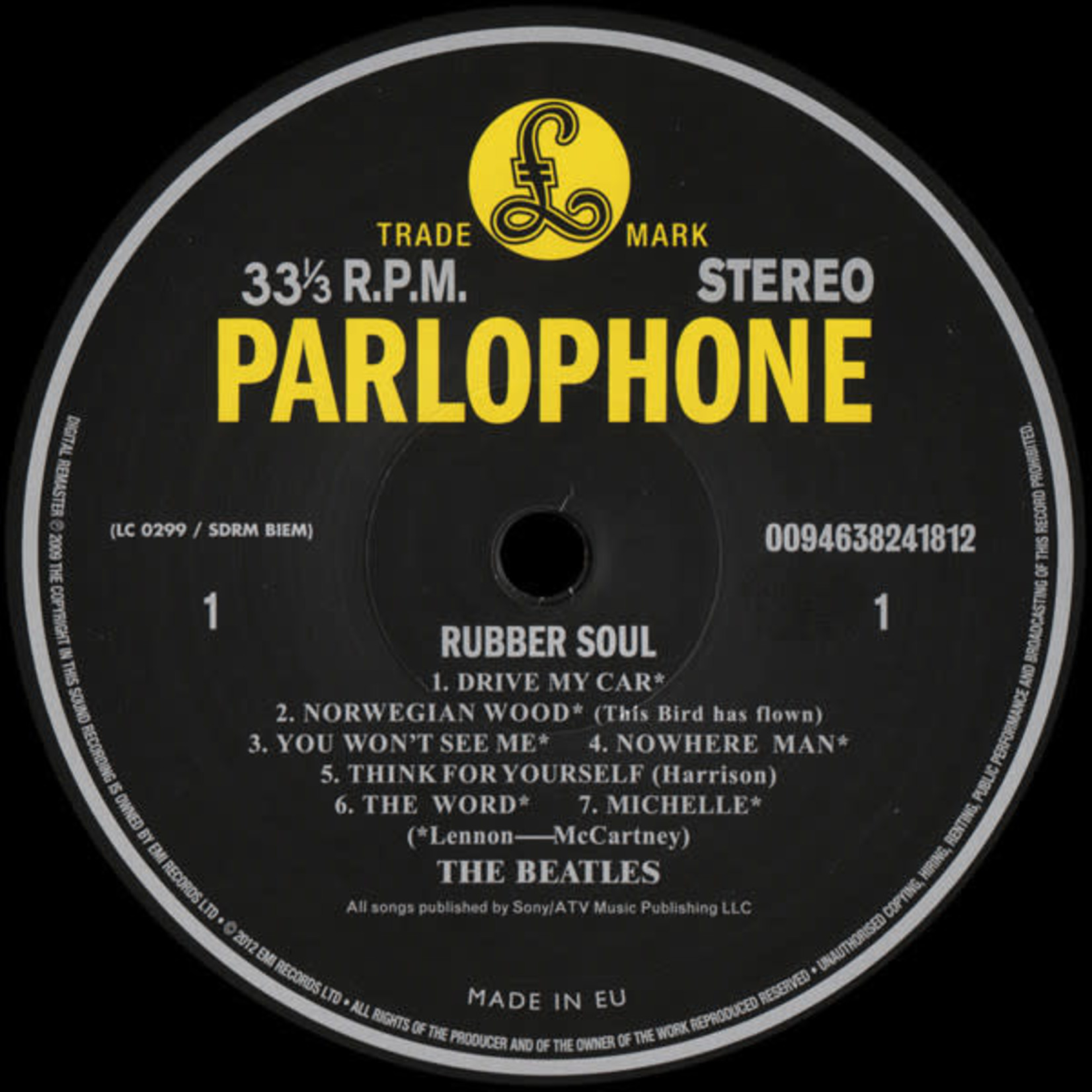 THE BEATLES RUBBER SOUL (STEREO REMASTERED) ARCHTOP VINYL SHOP