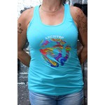 ARCHTOP SPACER  - RACERBACK TANK - PSYCHEDELIC DISTRESSED