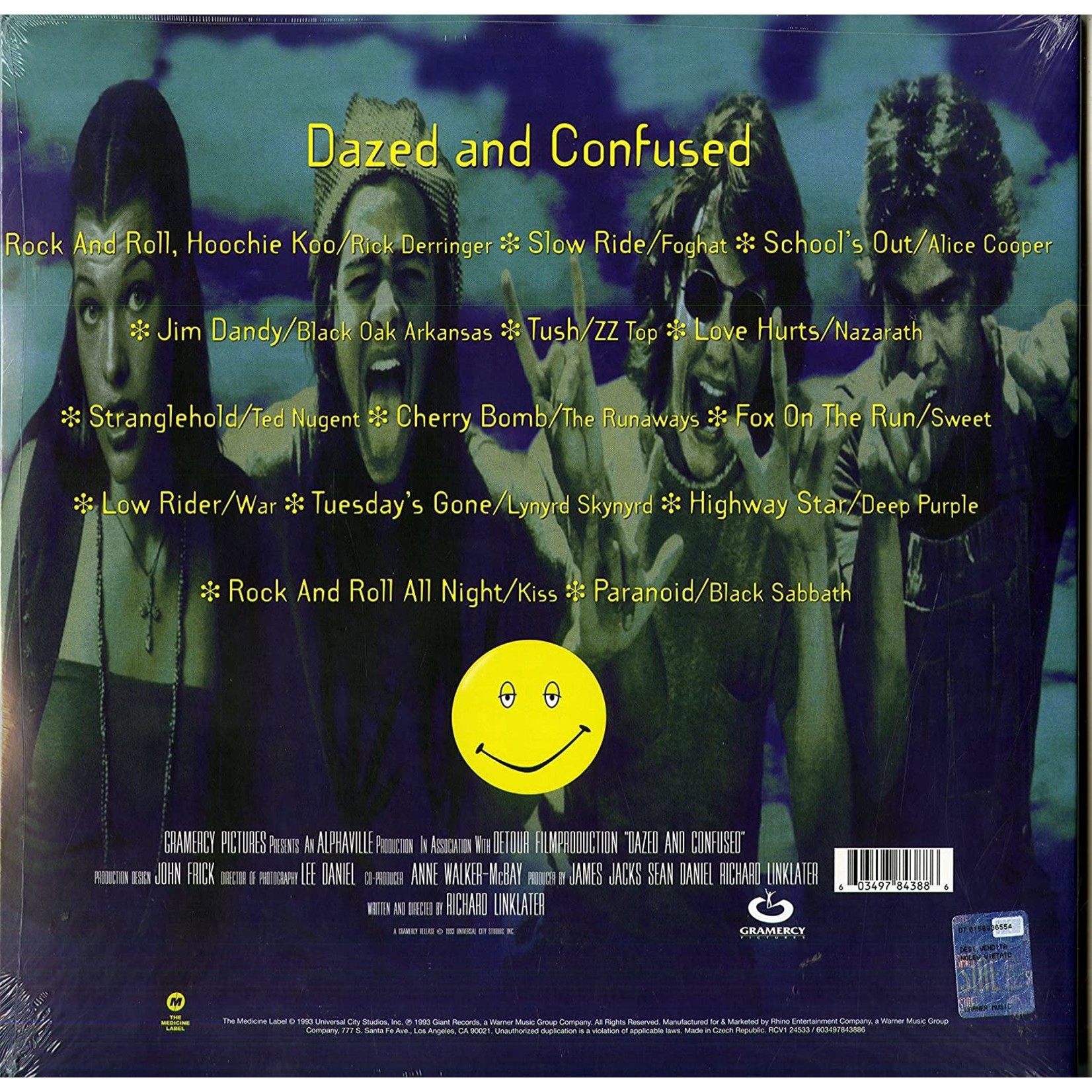 VARIOUS ARTISTS DAZED AND CONFUSED (MUSIC FROM THE MOTION PICTURE) TRANS PURPLE 2 LP