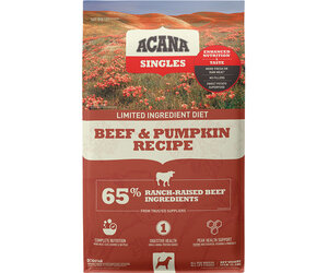 25lb ACA SIngles Beef & Pumpkin - Long Dog Fat Cat