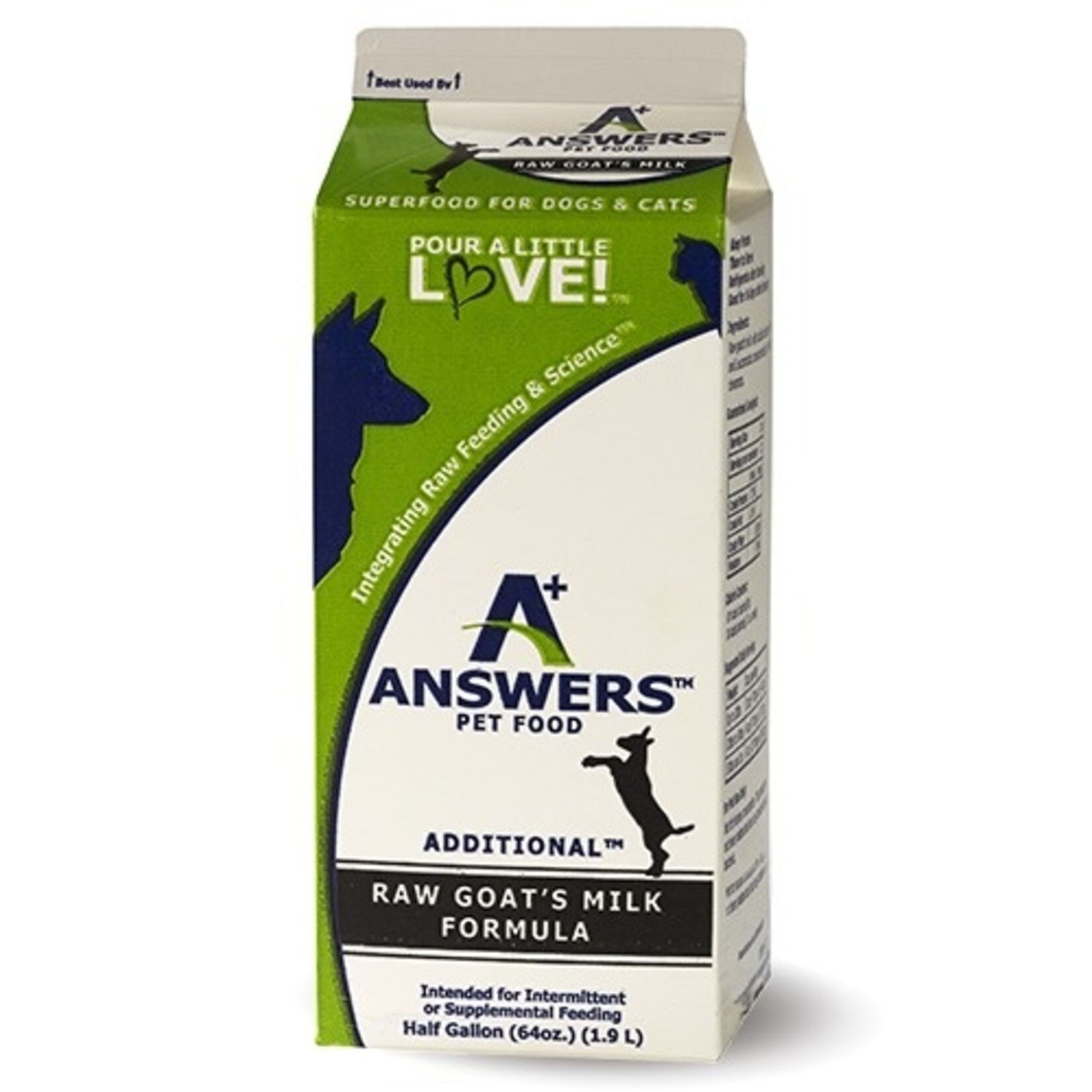 Answers Answers Additional Goat Milk 1/2 Gallon