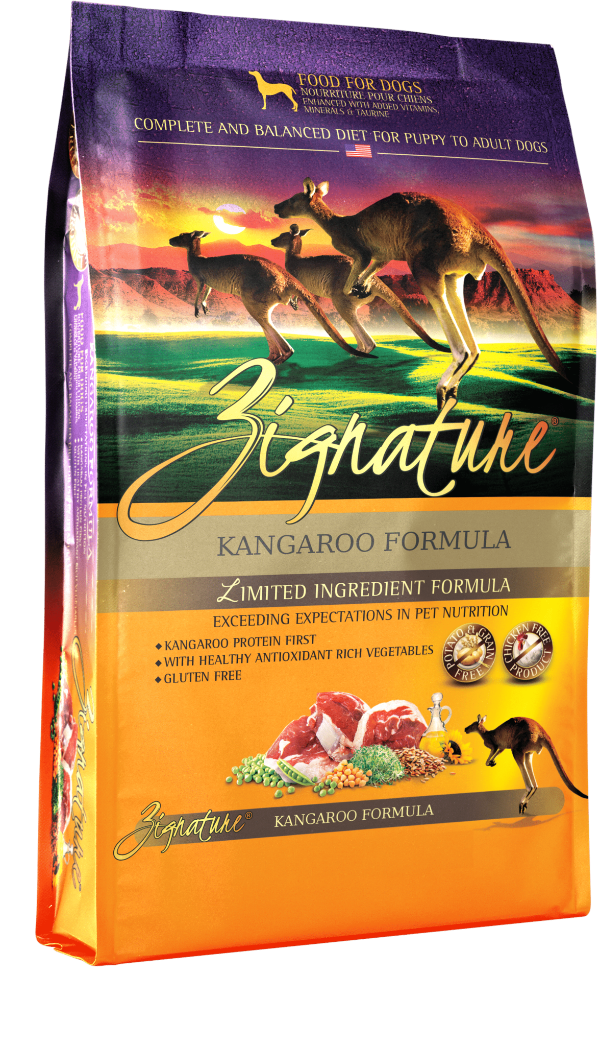 kangaroo meat l carnitine Zignature Original Small Bites Formula with Probiotics KANGAROO MEAT & L-CARNITINE HEALTH
