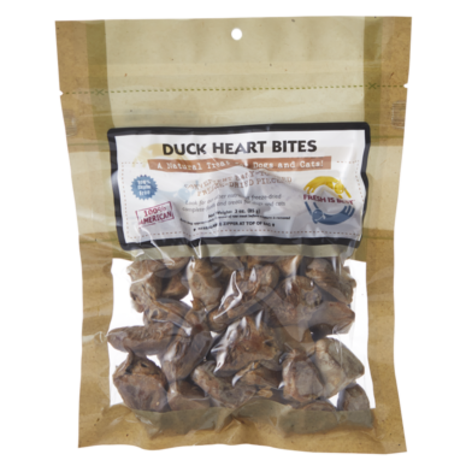 Fresh Is Best Freeze Dried Duck Hearts 3oz