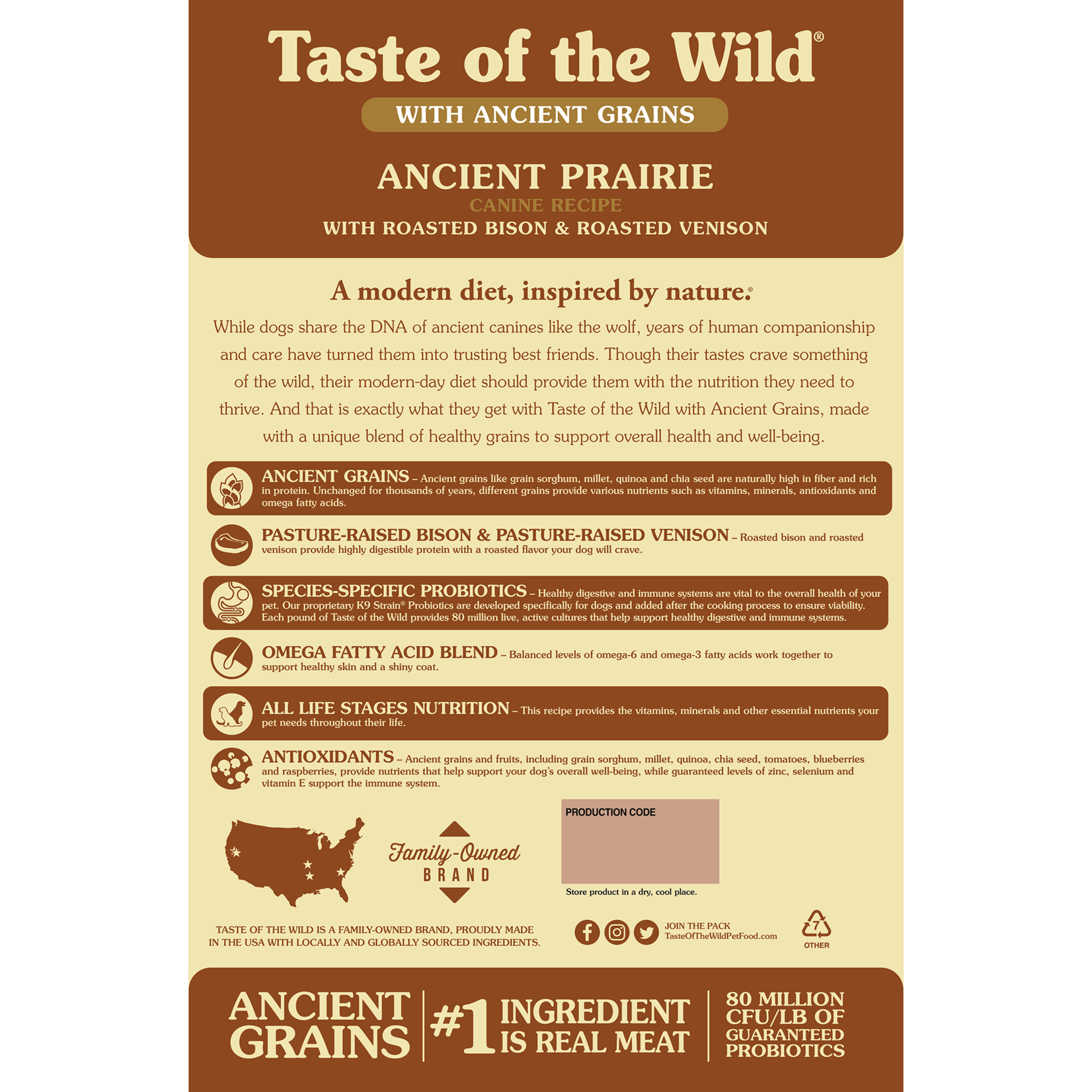 Taste of the Wild Taste of the Wild Ancient High Prairie 28lb