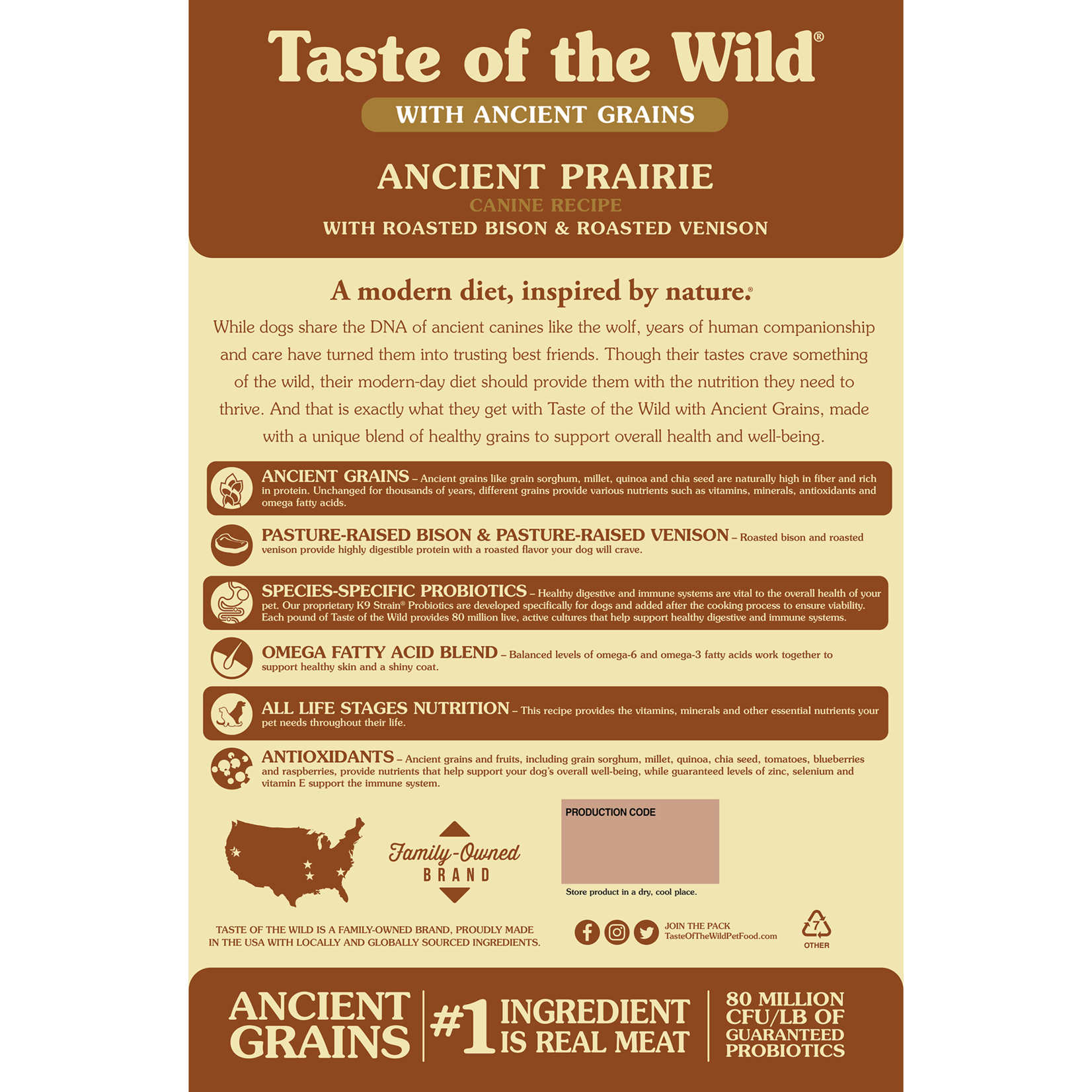 Taste of the Wild Taste of the Wild Ancient Prairie 28lb