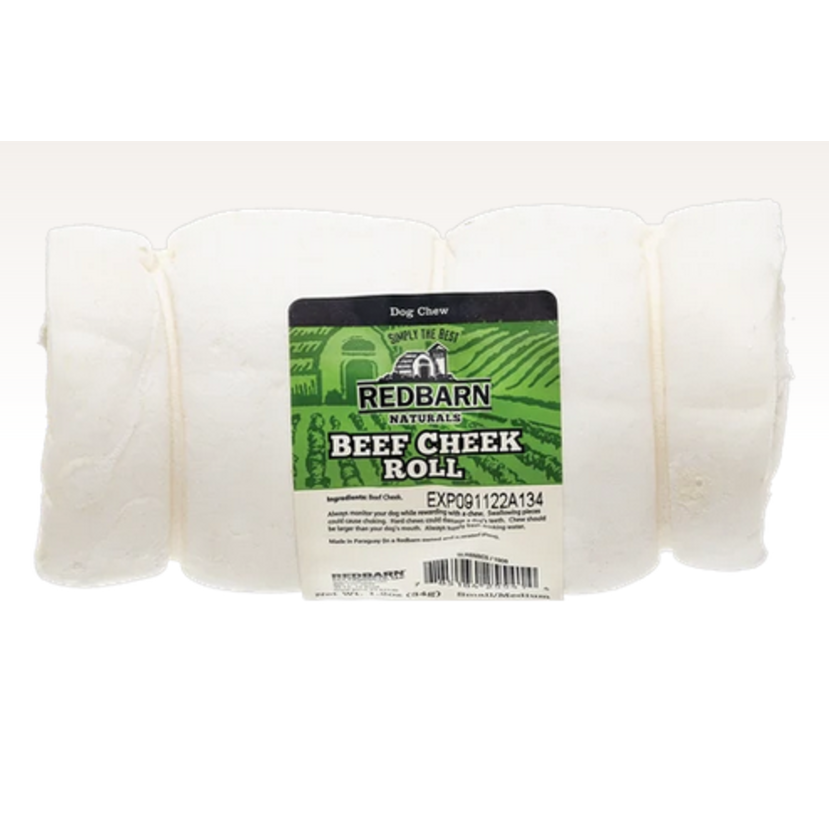 Red Barn Beef Cheek Roll Small 25/cs Long Dog Fat Cat