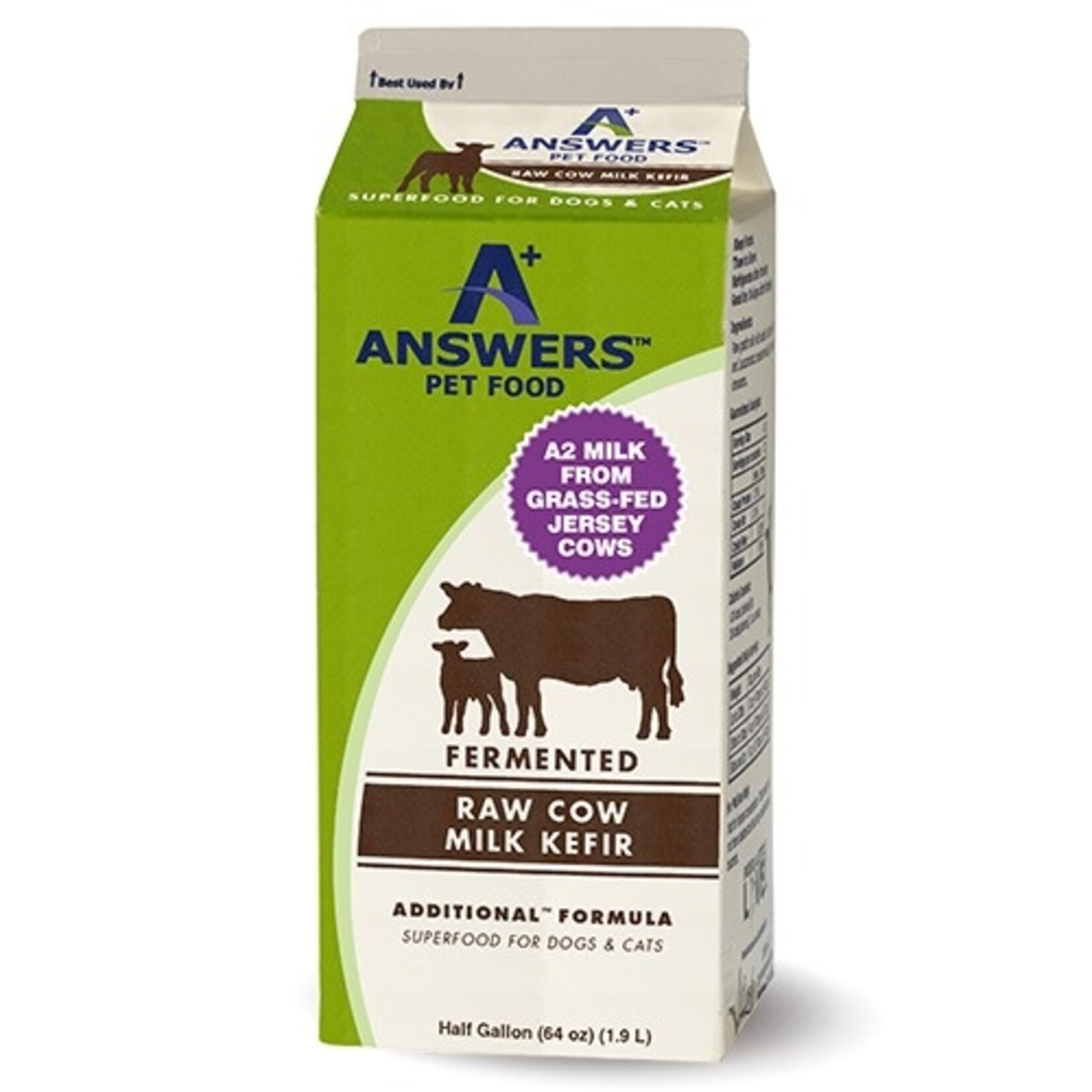 Answers Answers Additional Fermented  Cow Milk Kefir 1/2 Gallon