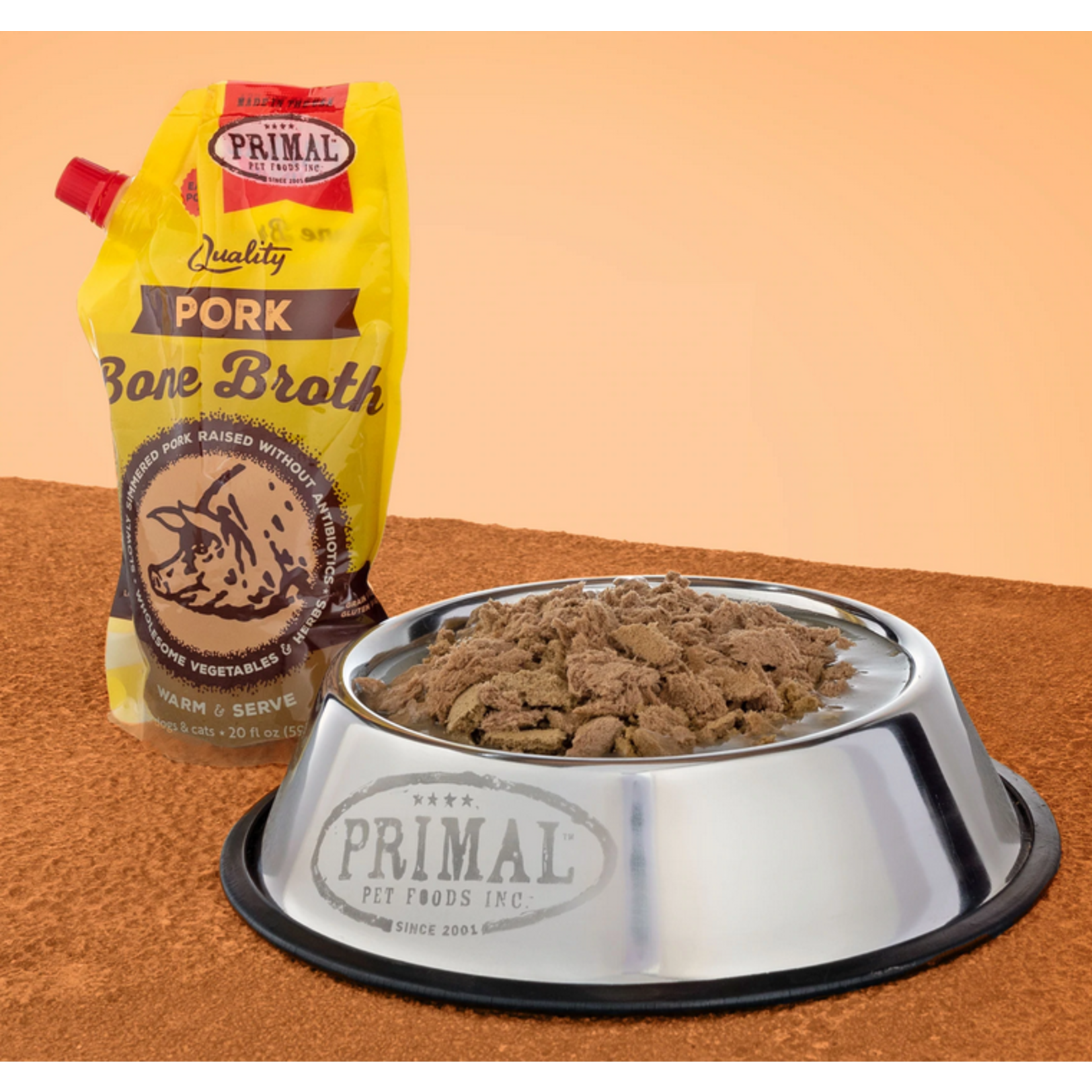 Primal Primal Frozen Bone Broth Pork 4/cs