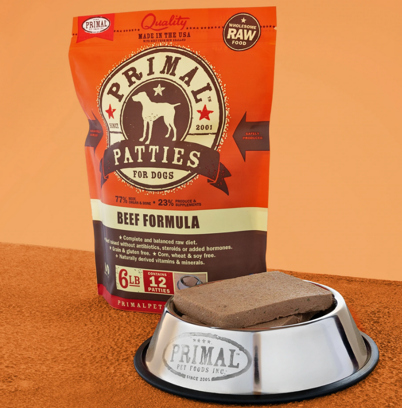 6lb Primal Beef Patties Dog Long Dog Fat Cat