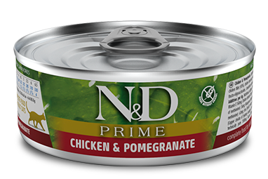 2.8oz Farmina N D Prime Chicken Pomegranate Cat Can Long Dog Fat Cat