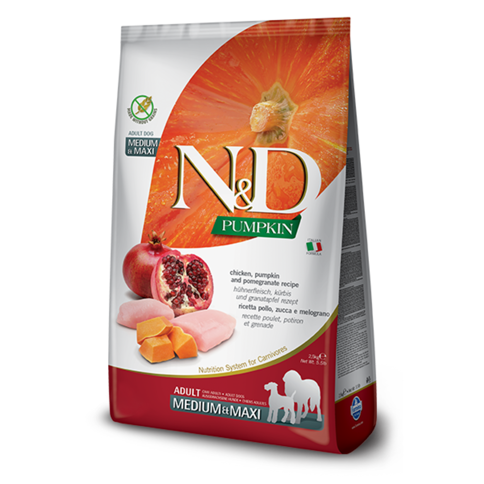 Farmina Farmina N&D Dog Pumpkin Chicken & Pomegranate Medium/Maxi 5.5lb