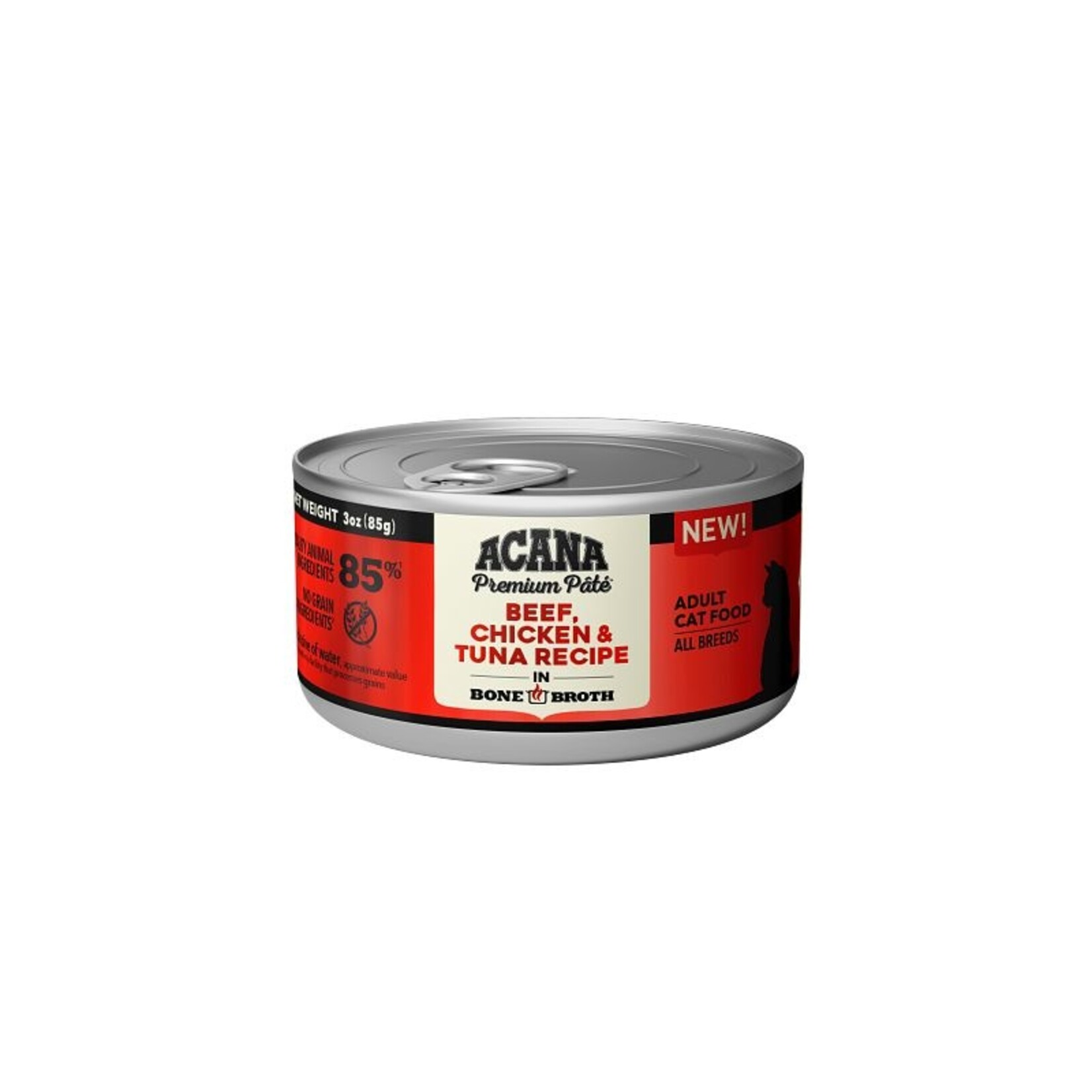 Acana Acana Beef/Chicken/Tuna Entree Cat Can 3oz