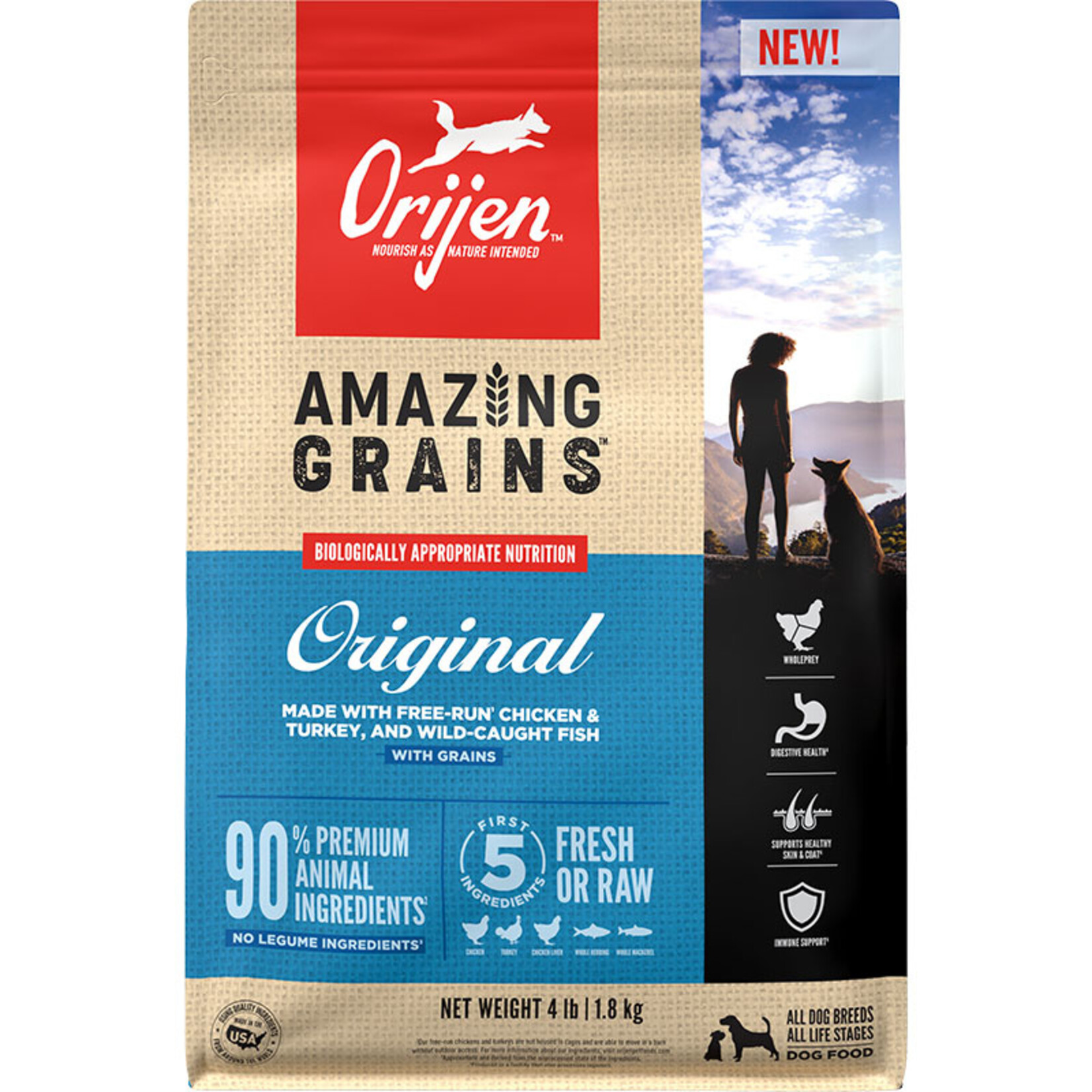 Orijen Orijen Amazing Grains Original 4lb