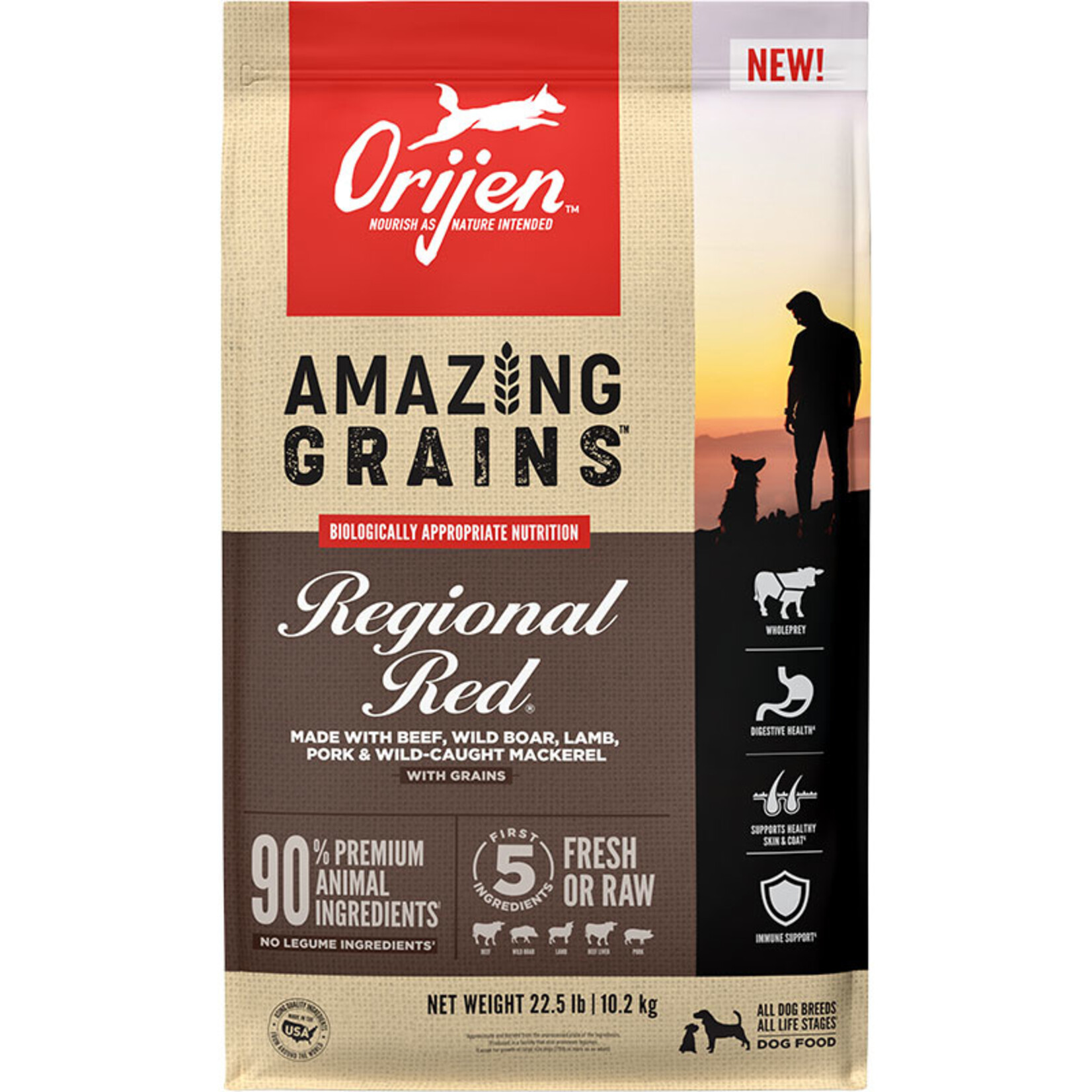 Orijen Orijen Amazing Grains Regional Red 22.5lb