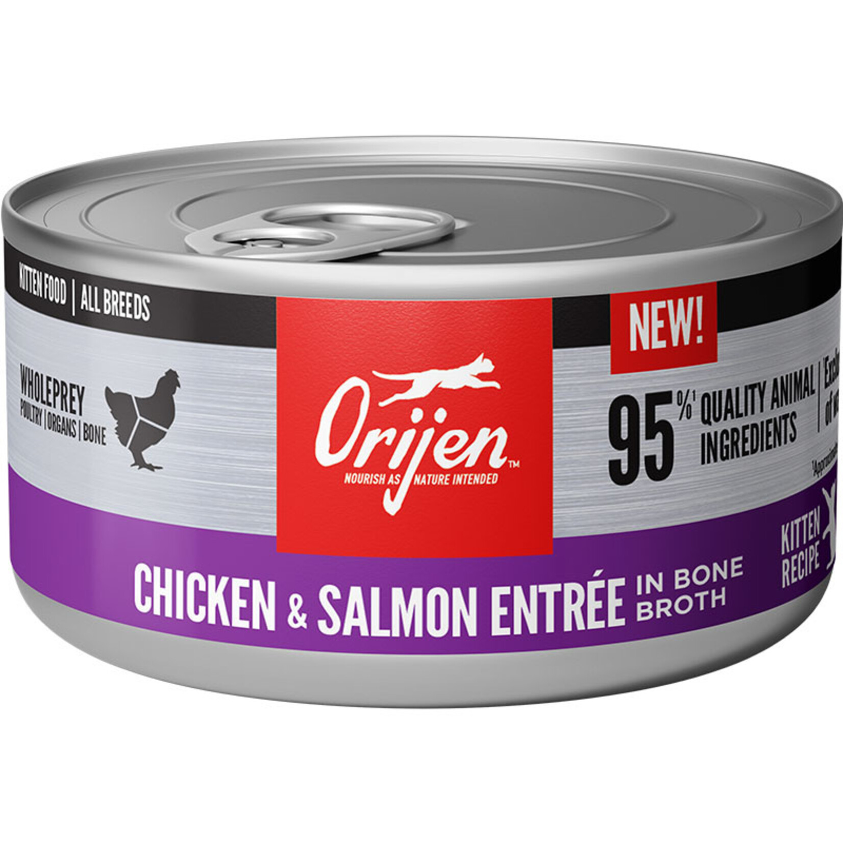 Orijen Orijen Kitten Chicken/Salmon Entree Cat Can 3oz 24/cs