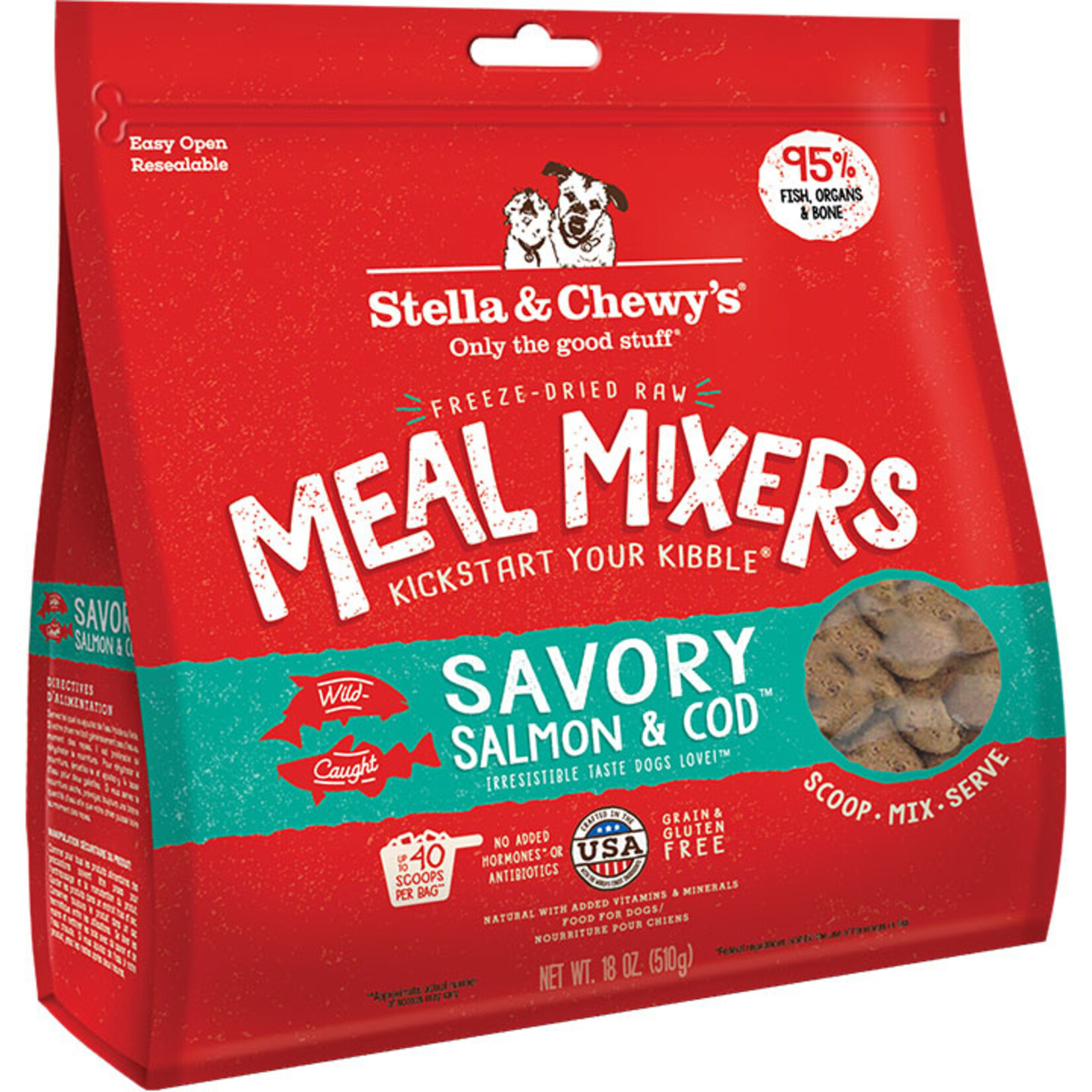 Stella and Chewy's Stella & Chewys Freeze Dried Savory Salmon & Cod Meal Mixer 18oz