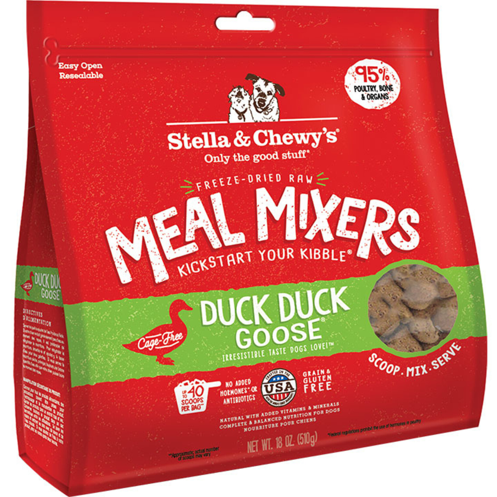 Stella and Chewy's Stella & Chewys Freeze Dried Duck Duck Goose Meal Mixer 18oz