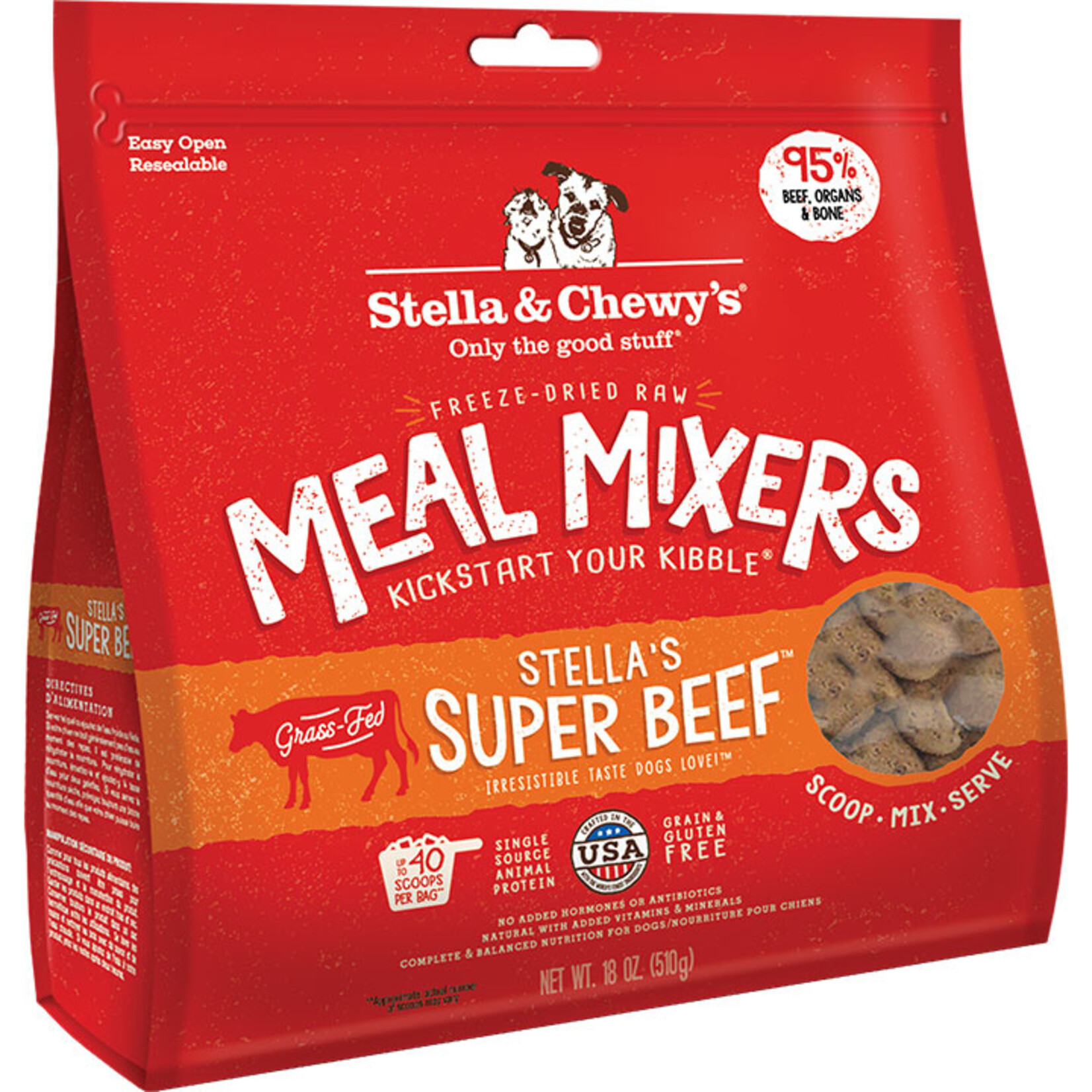 Stella and Chewy's Stella & Chewys Freeze Dried Stellas Super Beef Meal Mixer 18oz