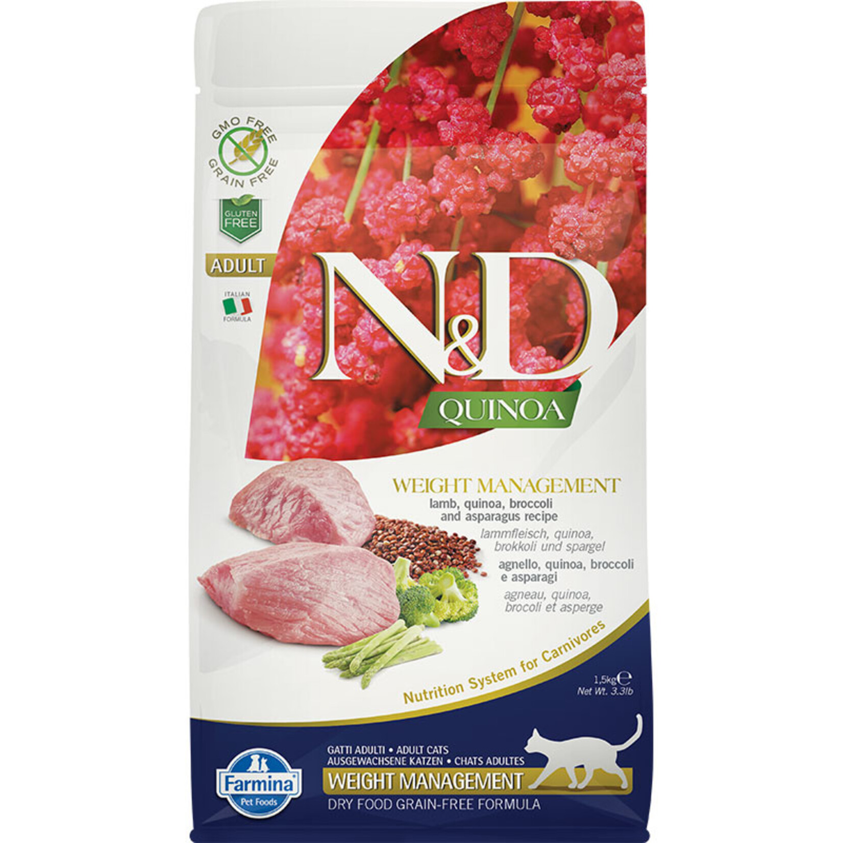 Farmina Farmina N&D Cat Quinoa Weight Management Lamb 11lb