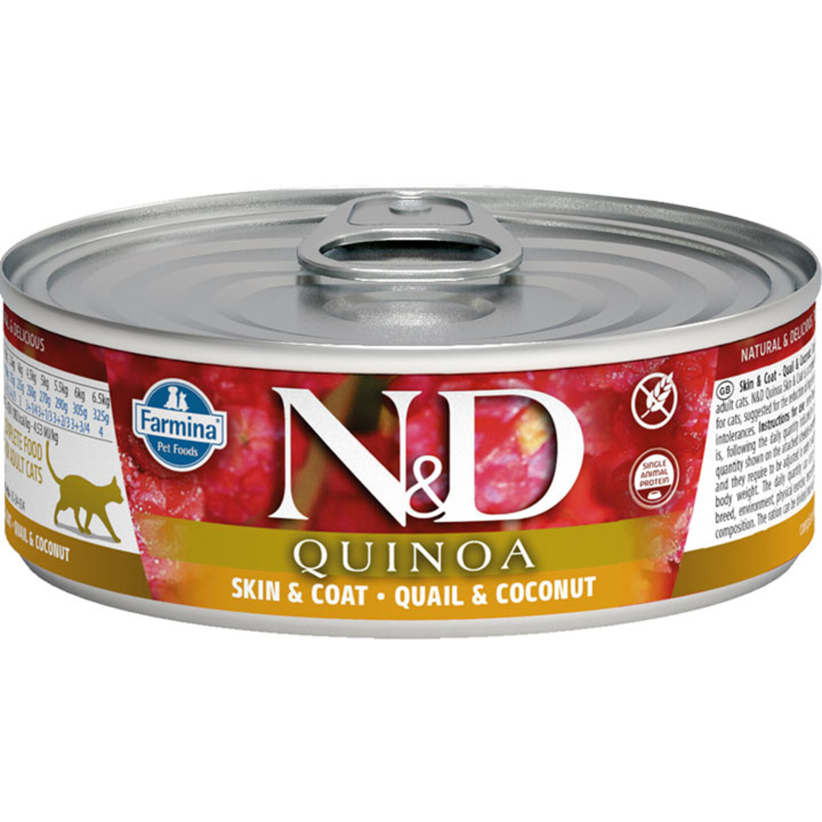 Farmina Farmina N&D Cat Quinoa Skin & Coat Quail Can 2.8oz 24ct
