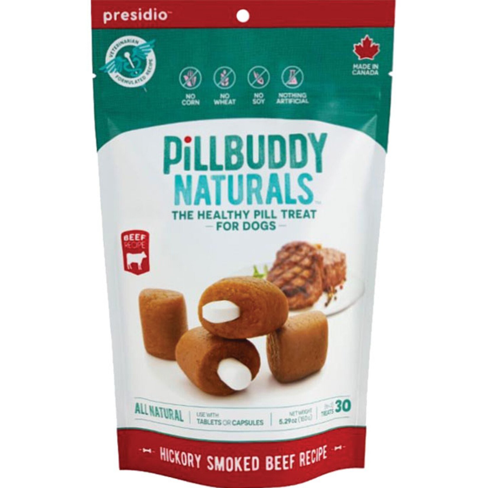 Presidio Pill Buddy Naturals Hickory Smoked Beef Recipe150g