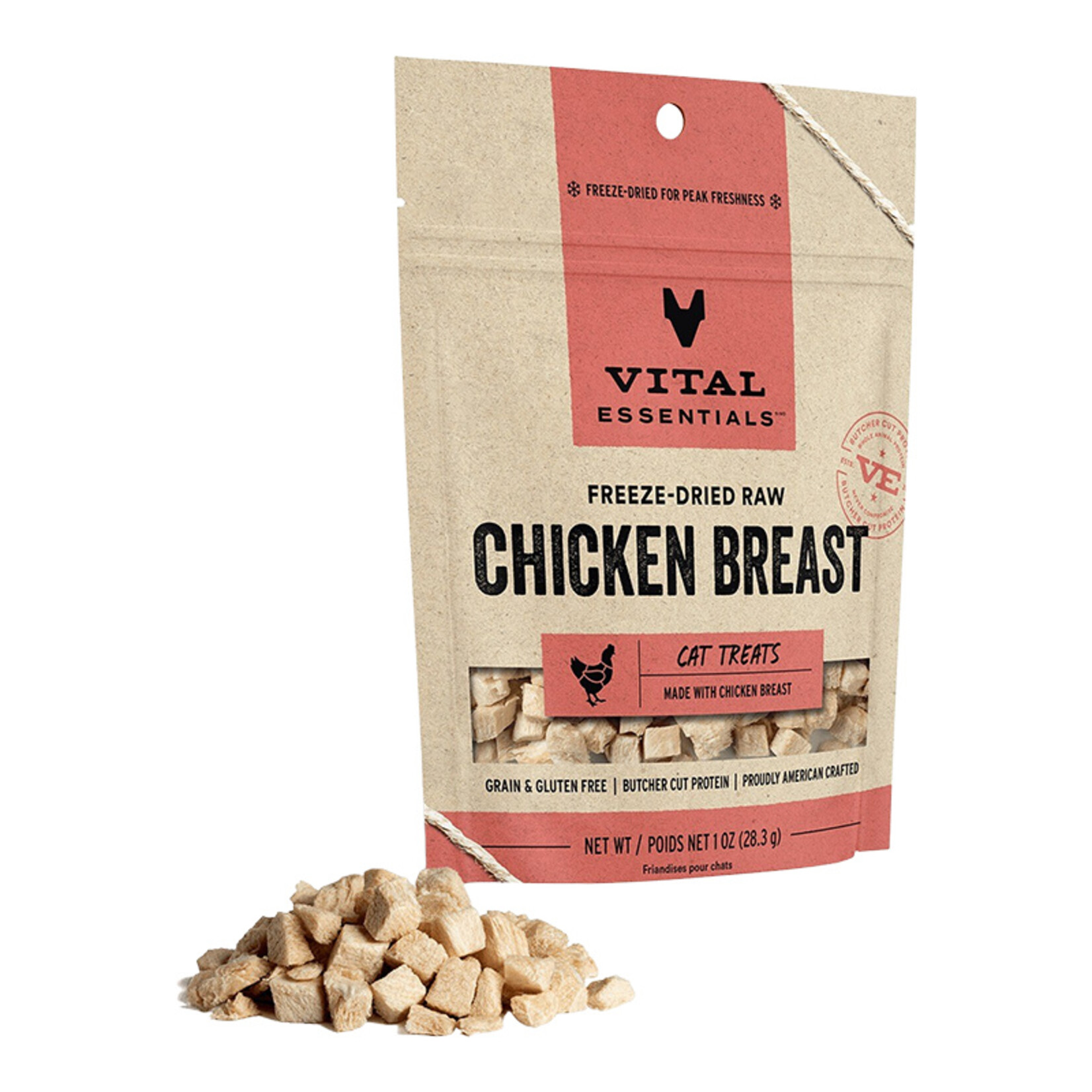 Vital Essentials Vital Essentials Cat Freeze Dried Chicken Breast 1oz