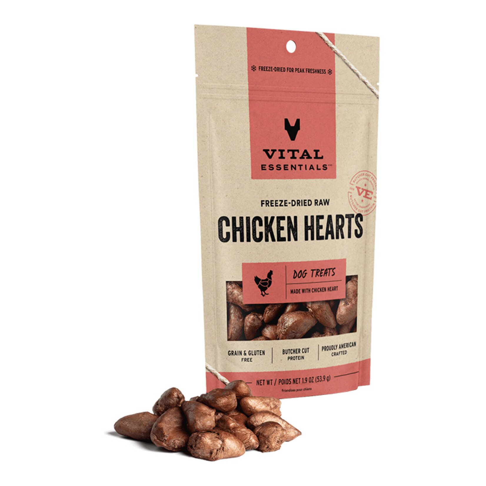 Vital Essentials Vital Essentials Freeze Dried Treat Chicken Heart 1.9oz