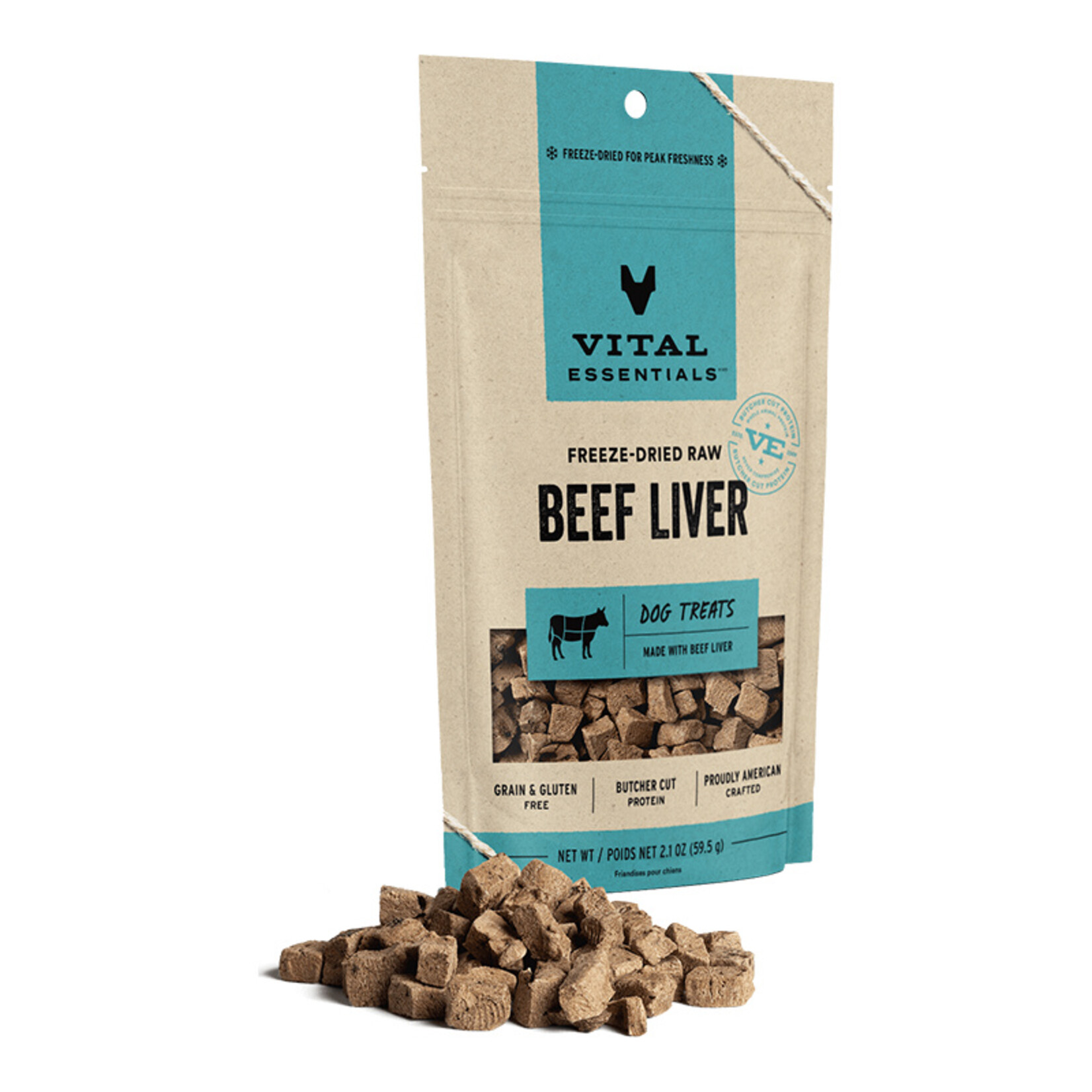Vital Essentials Vital Essentials Freeze Dried Treat Beef Liver 2.1oz